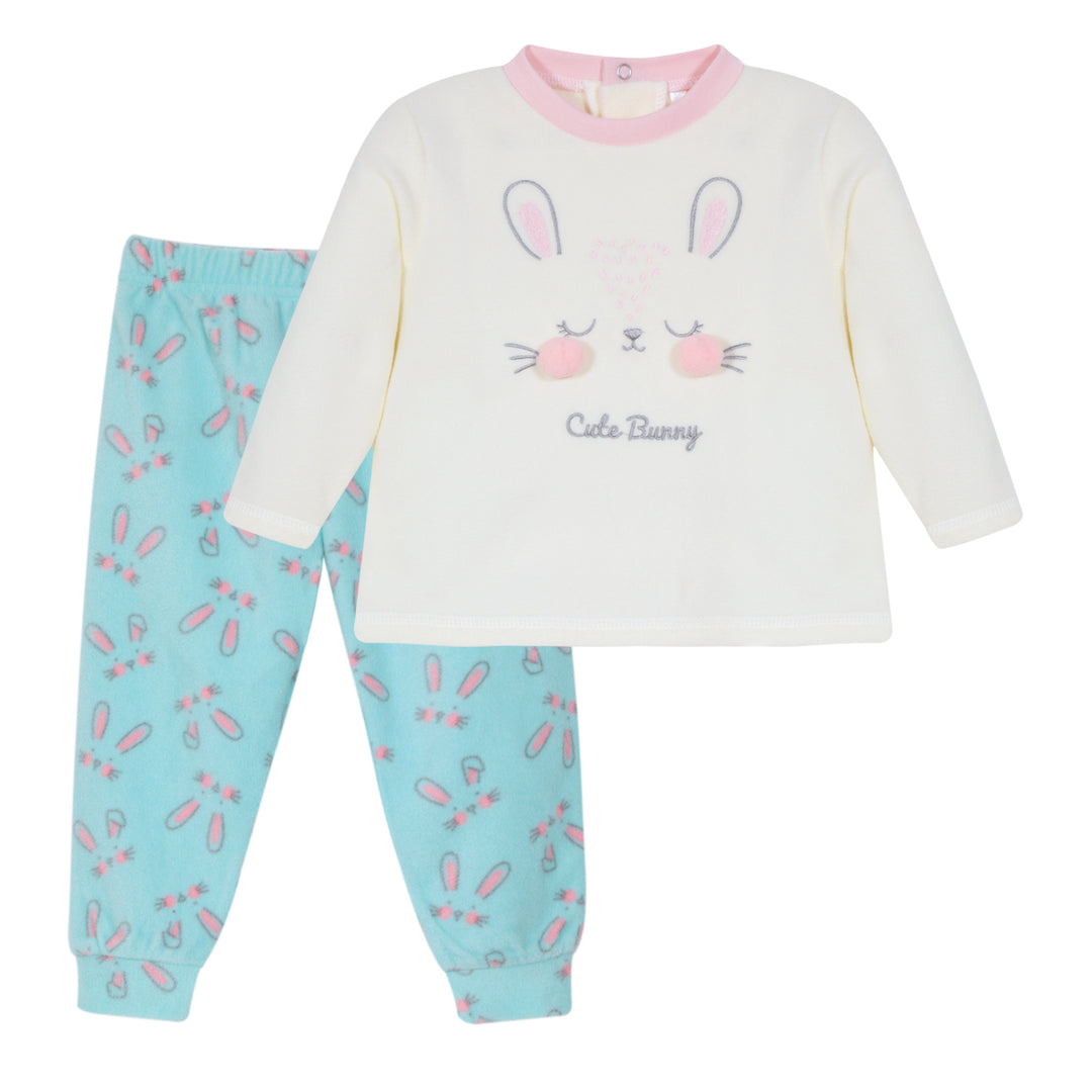 Beba Pijama Cute Bunny  2Pz H2O Wear Crema Polar
