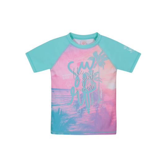 Traje de Baño Niña Polera UV50 M/Corta H2O Wear Calipso