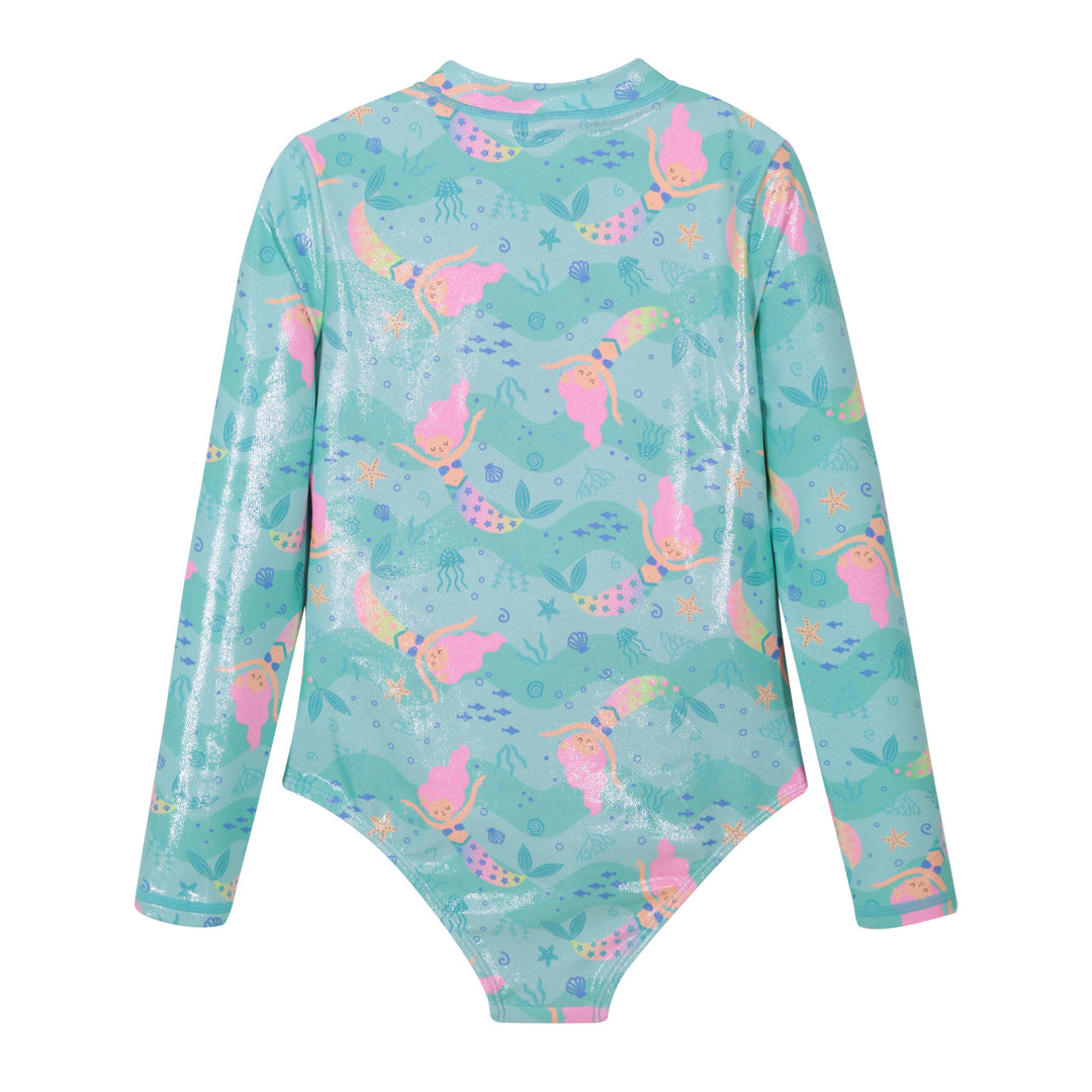 Traje de Baño Niña M/Larga UV50 H2O Wear Turquesa