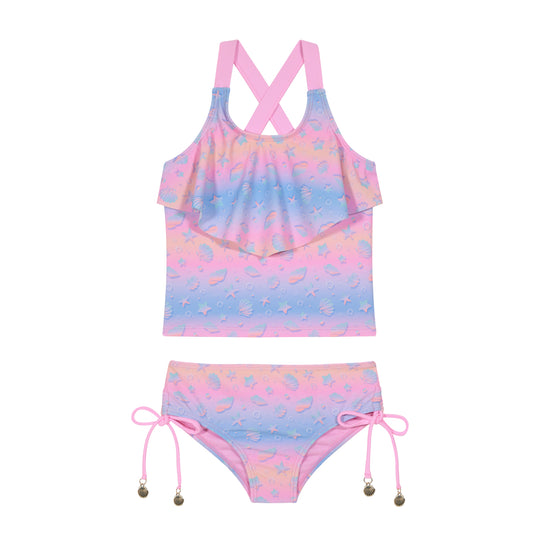 Traje de Baño Niña Tankini UV50 H2O Wear Rosado
