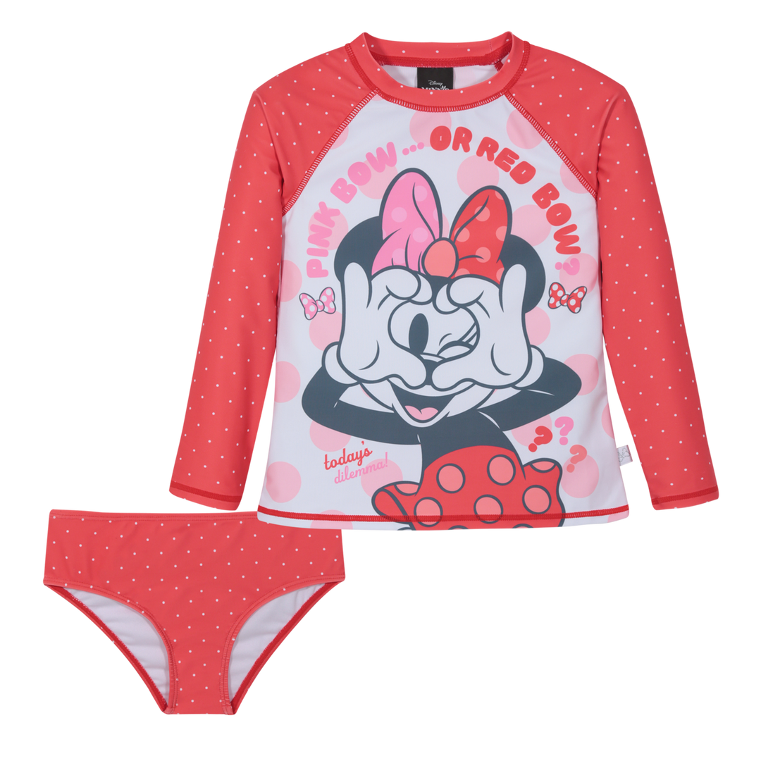 Traje de Baño Niña Set UV50 M/Larga Minnie Disney