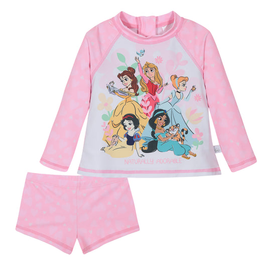 Traje de Baño Bebe Niña Set UV50 M/Larga Disney Princesas