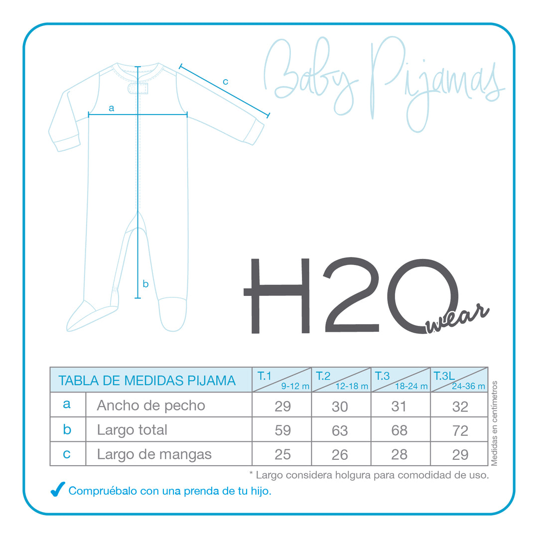 Bebe Pijama Space Explore 1Pz H2O Wear Azul Polar