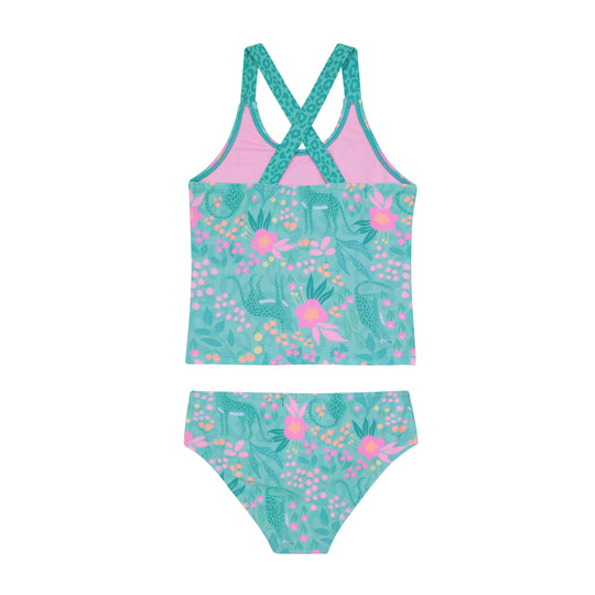 Traje de Baño Niña Tankini Vuelo UV50 H2O Wear Turquesa