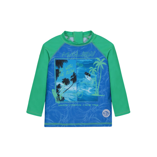 Traje de Baño Bebe Niño Polera UV50 M/Larga H2O Wear Verde