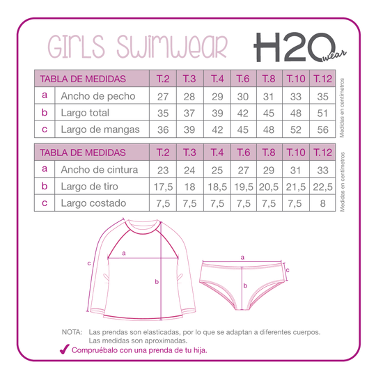 Traje de Baño Niña Set UV50 M/Larga Frozen Disney