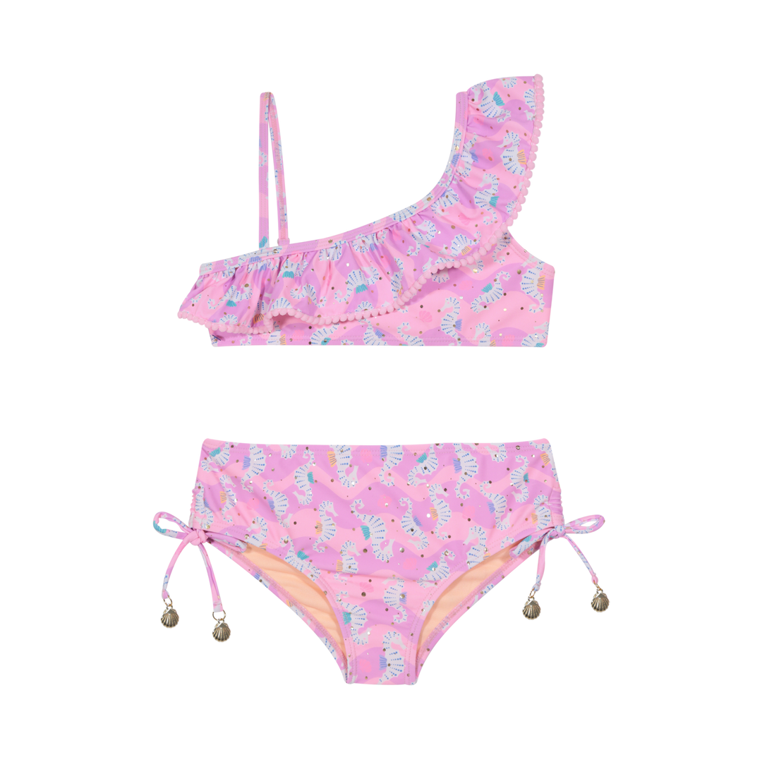 Traje de Baño Niña Bikini 1 Hombro UV50 H2O Wear Rosado