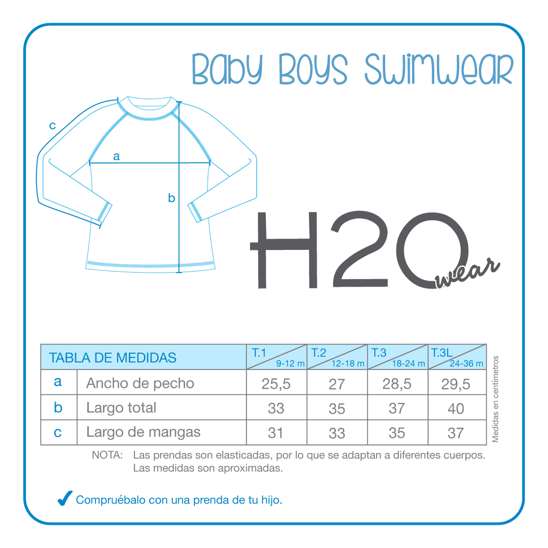 Bebe Niño Polera UV50 M/Larga H2O Wear Naranjo