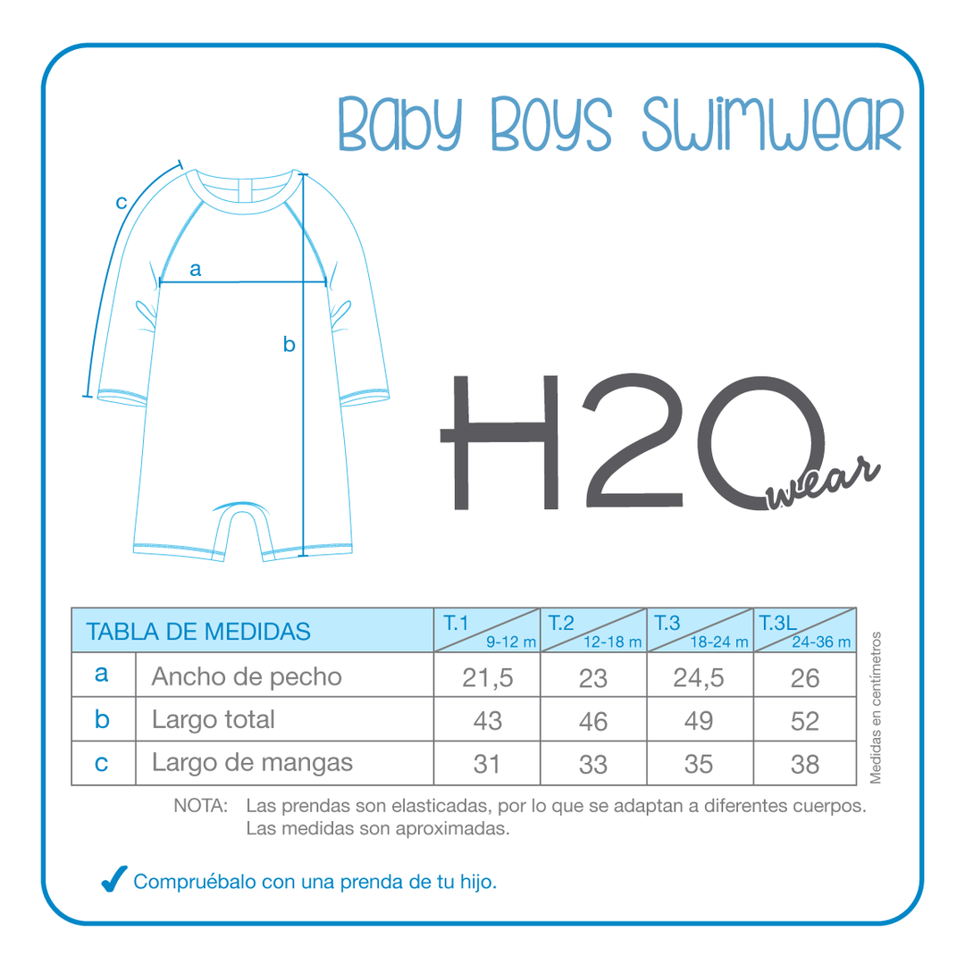 Traje de Baño Bebe Niño Body UV50 M/Larga Spidey Disney