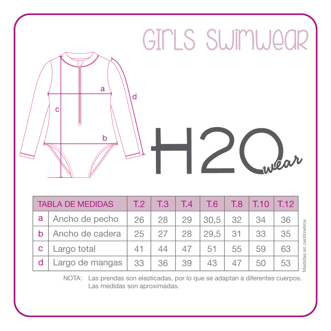 Traje de Baño Niña Entero UV50 M/Larga Frozen Disney