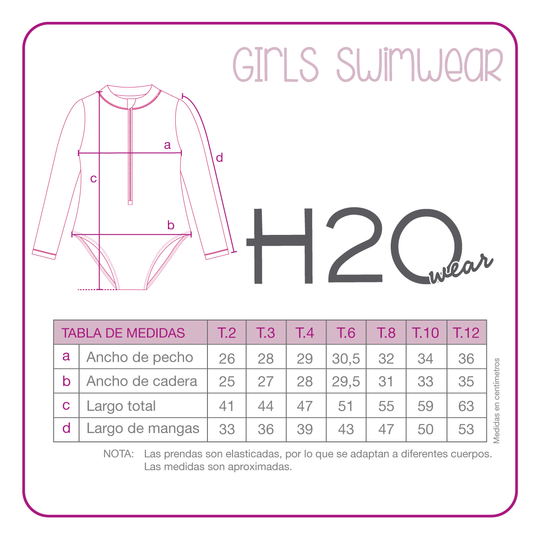 Traje de Baño Niña Entero UV50 M/Larga Frozen Disney