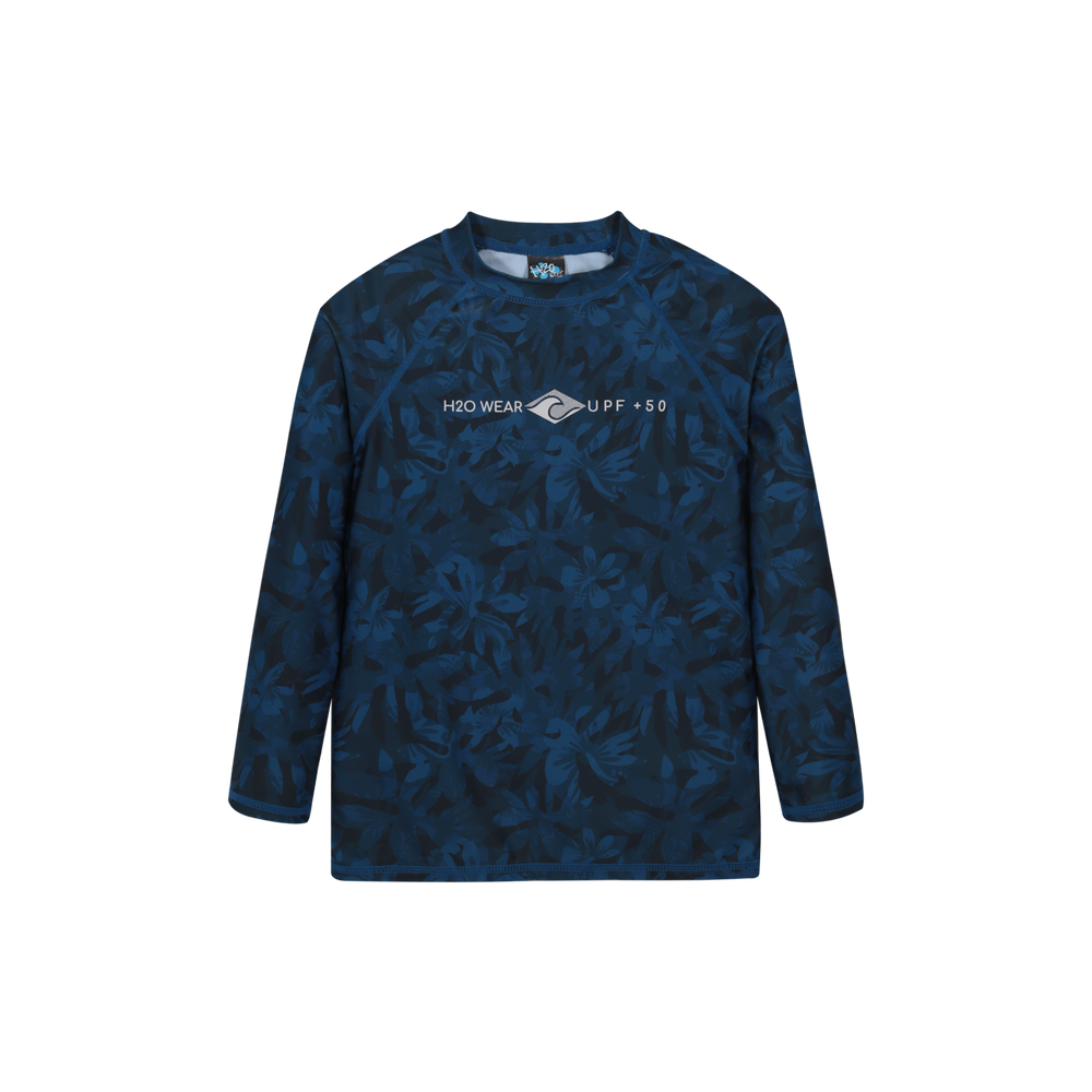 Traje de Baño Niño Polera UV50 M/Larga  H2O Wear Azul