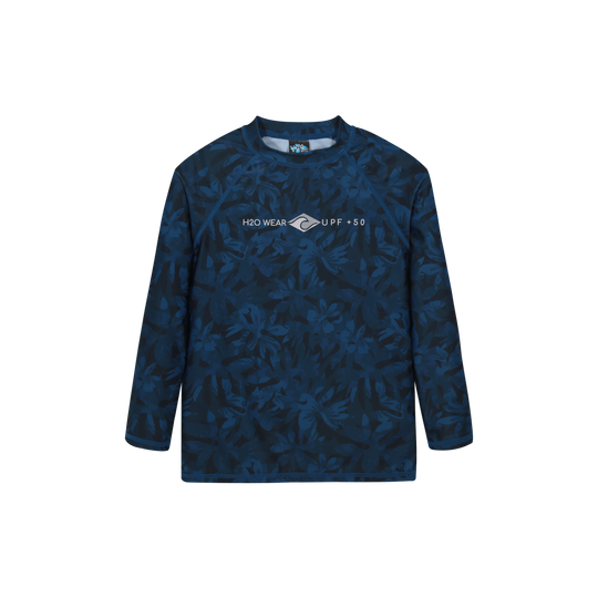 Traje de Baño Niño Polera UV50 M/Larga  H2O Wear Azul