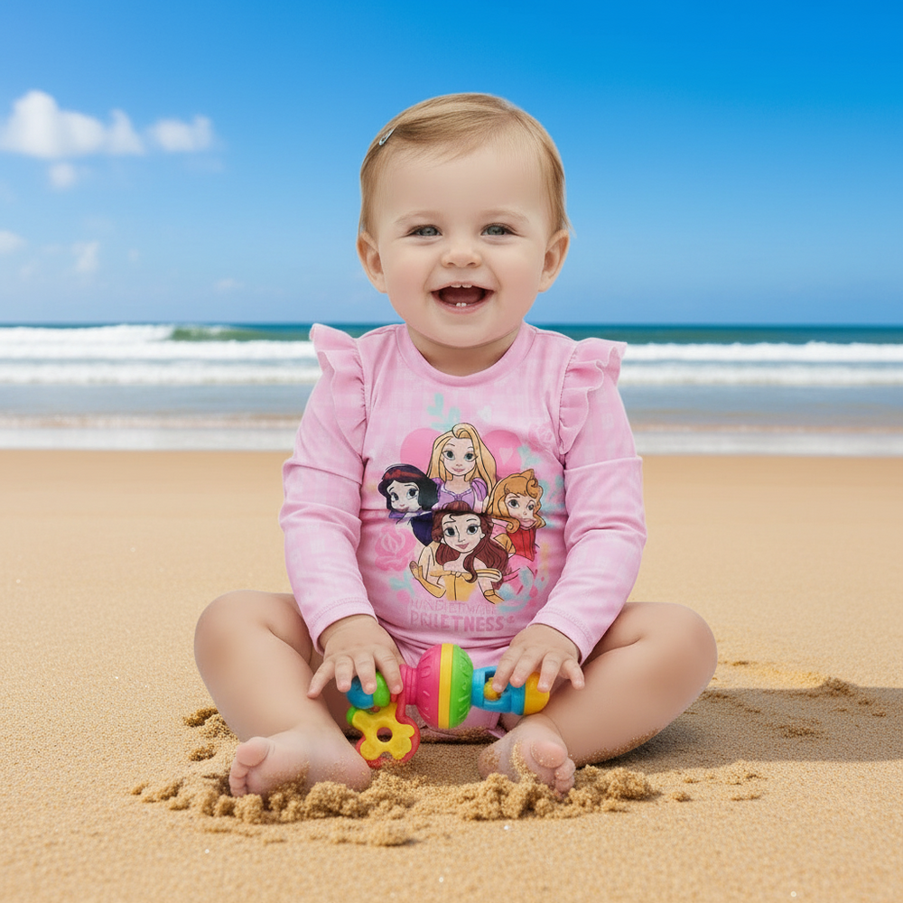 Traje de Baño Bebe Niña Entero UV50 M/Larga Disney Princesas