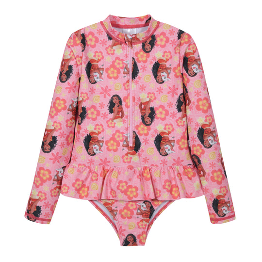 Traje de Baño Niña Entero UV50 M/Larga Princesas Disney