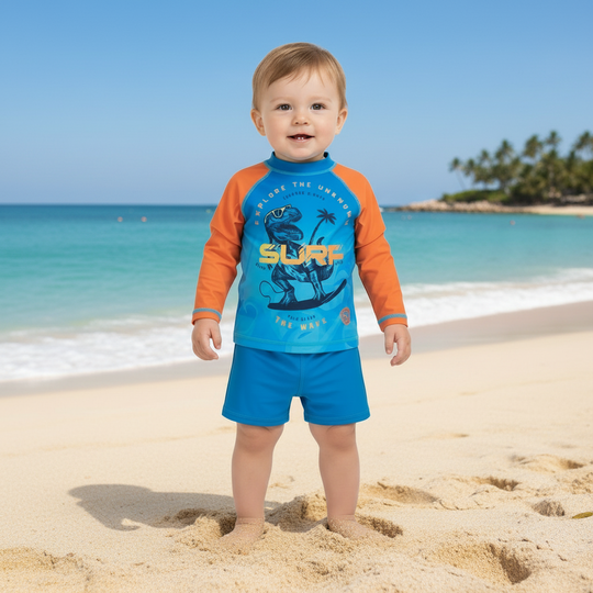 Bebe Niño Polera UV50 M/Larga H2O Wear Naranjo