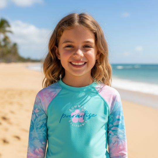 Traje de Baño Niña Polera UV50 Manga Larga H2O Wear Calipso