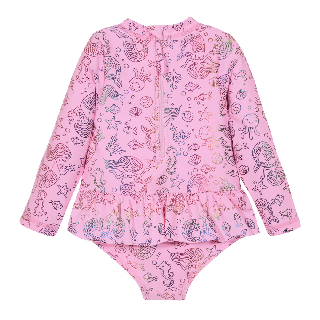 Traje de baño Bebe Niña V50 M/Larga Vuelo Cintura H2O Wear