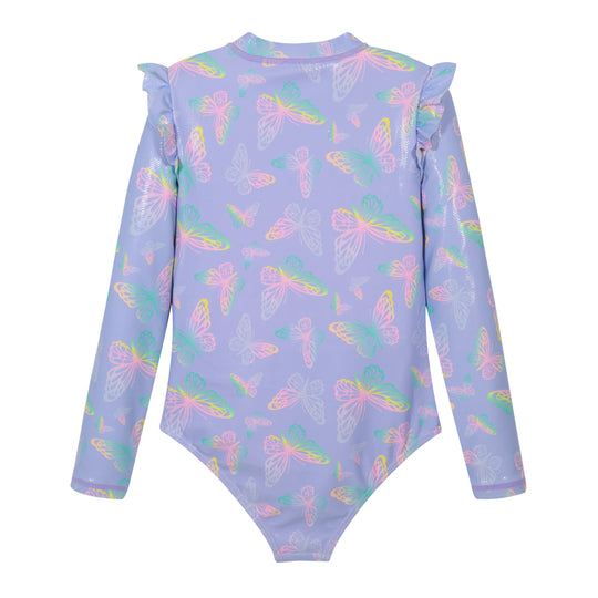 Traje de Baño Niña UV50 M/Larga H2O Wear Lila