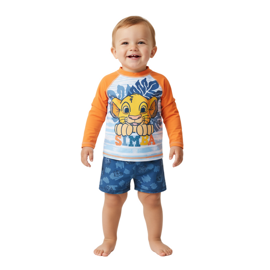 Traje de Baño Bebe Niño Set UV50 M/Larga  Rey Leon Disney