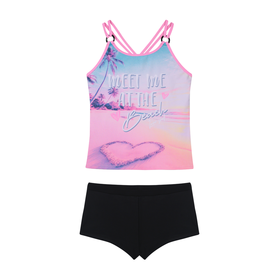 Traje de Baño Niña Teens Tankini UV50 H2O Wear Negro