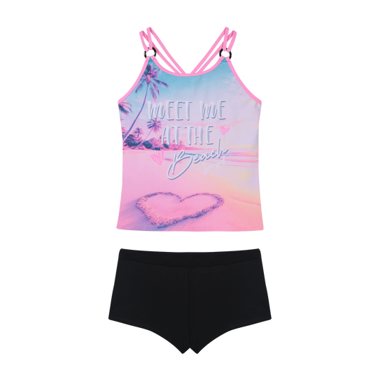 Traje de Baño Niña Teens Tankini UV50 H2O Wear Negro