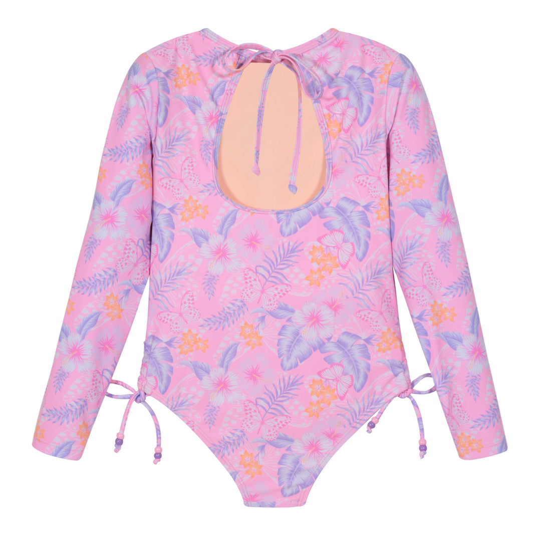 Traje de Baño Niña UV50 M/Larga  H2O Wear Rosado