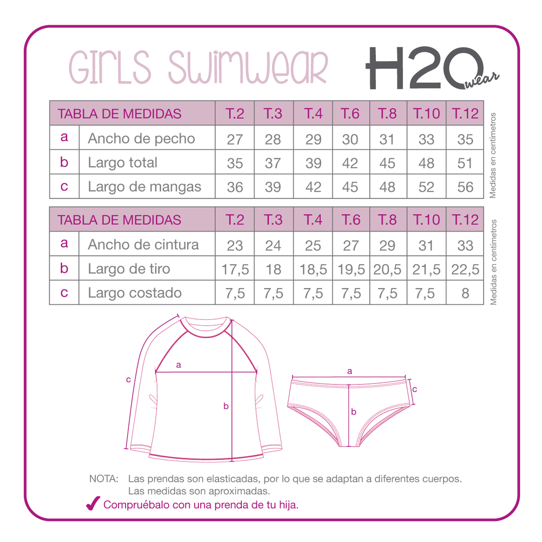 Traje de Baño Niña Set UV50 M/Larga Minnie Disney