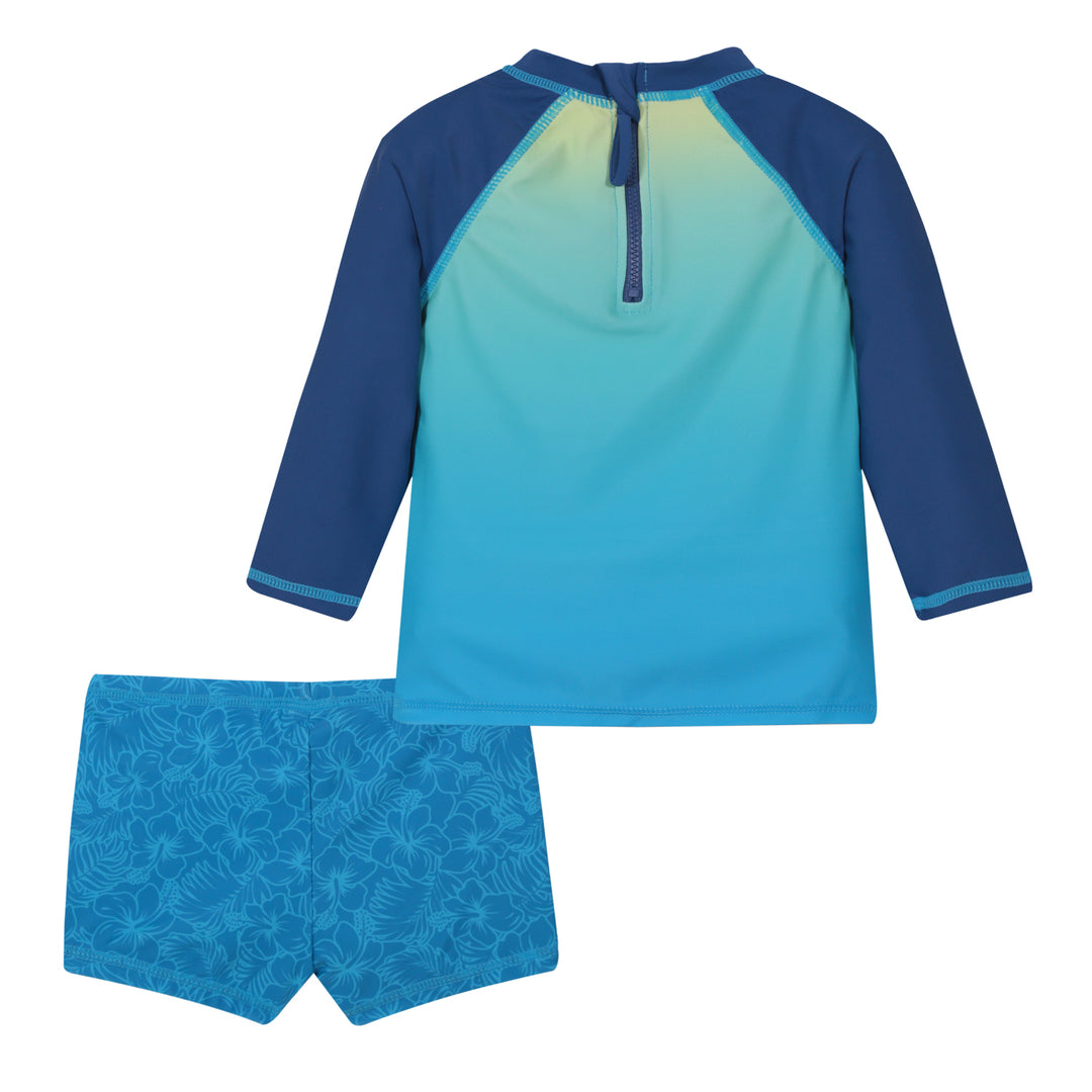 Traje de Baño Bebe Niño Set UV50 M/Larga  Hot Pants H2O wear