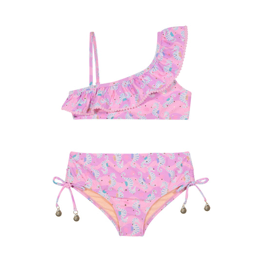 Traje de Baño Niña Bikini 1 Hombro UV50 H2O Wear Rosado