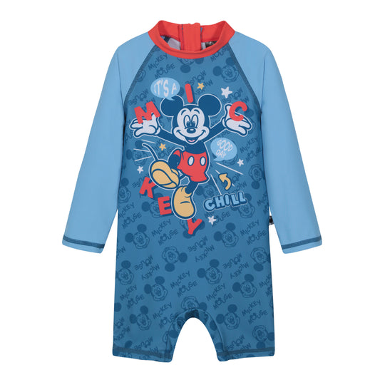 Traje de Baño Bebe Niño Body UV50 Manga Larga Mickey Disney