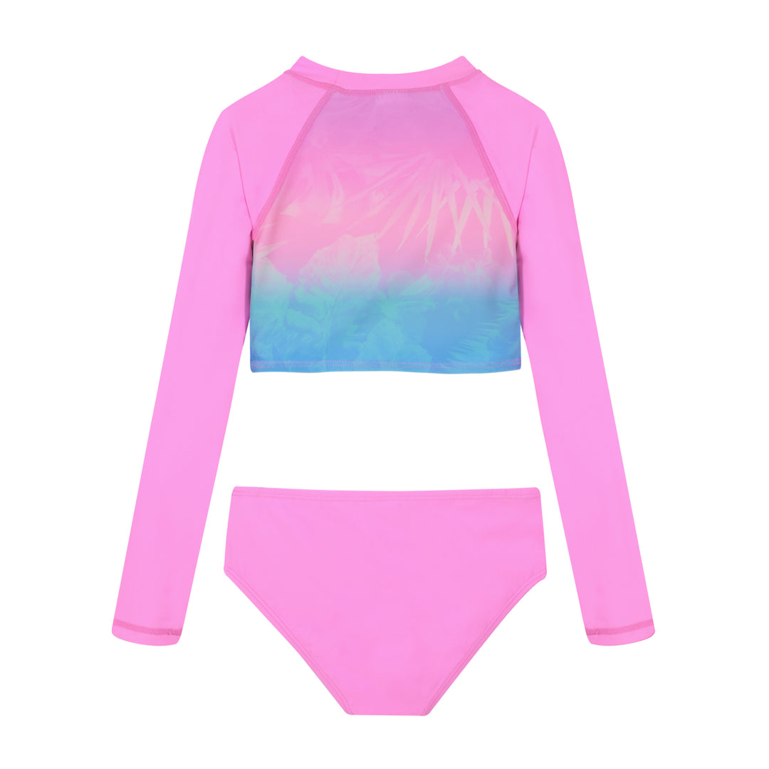 Traje de Baño Niña Tankini Crop Top UV50 H2O Wear Fucsia