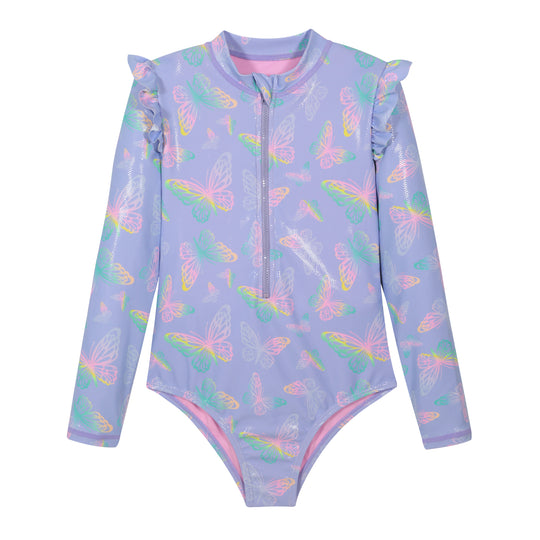 Traje de Baño Niña UV50 M/Larga H2O Wear Lila