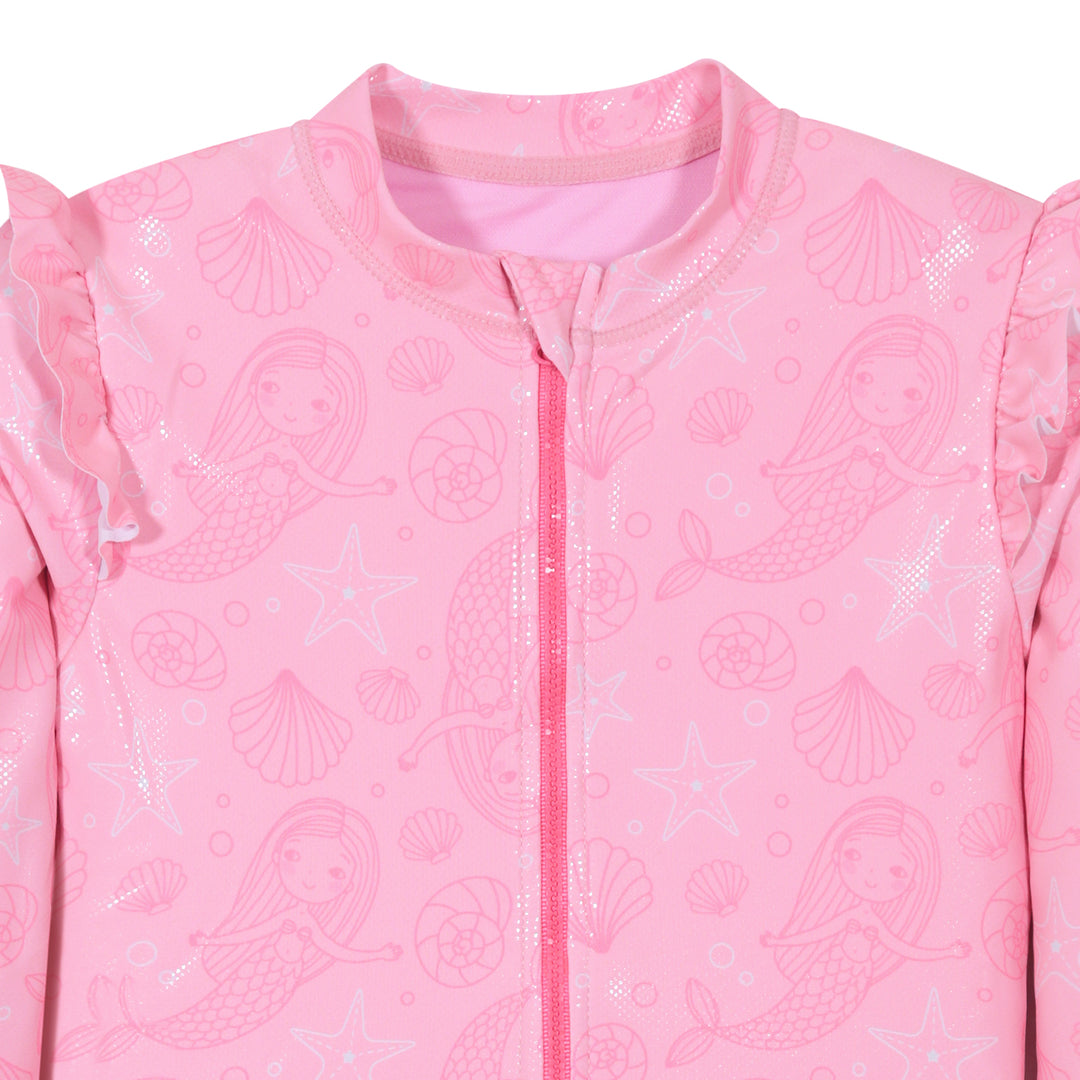 Traje de Baño Niña Manga Larga UV50 H2O Wear Rosado