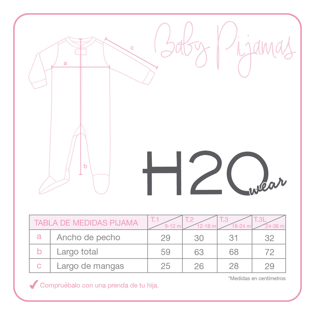 Beba Pijama Dancel Littel 1Pz H2O Wear Rosado Polar
