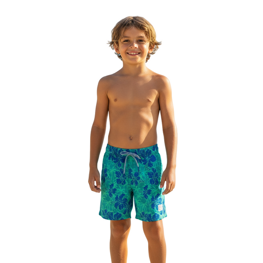 Traje de Baño Niño Short Estampado H2O Wear Verde