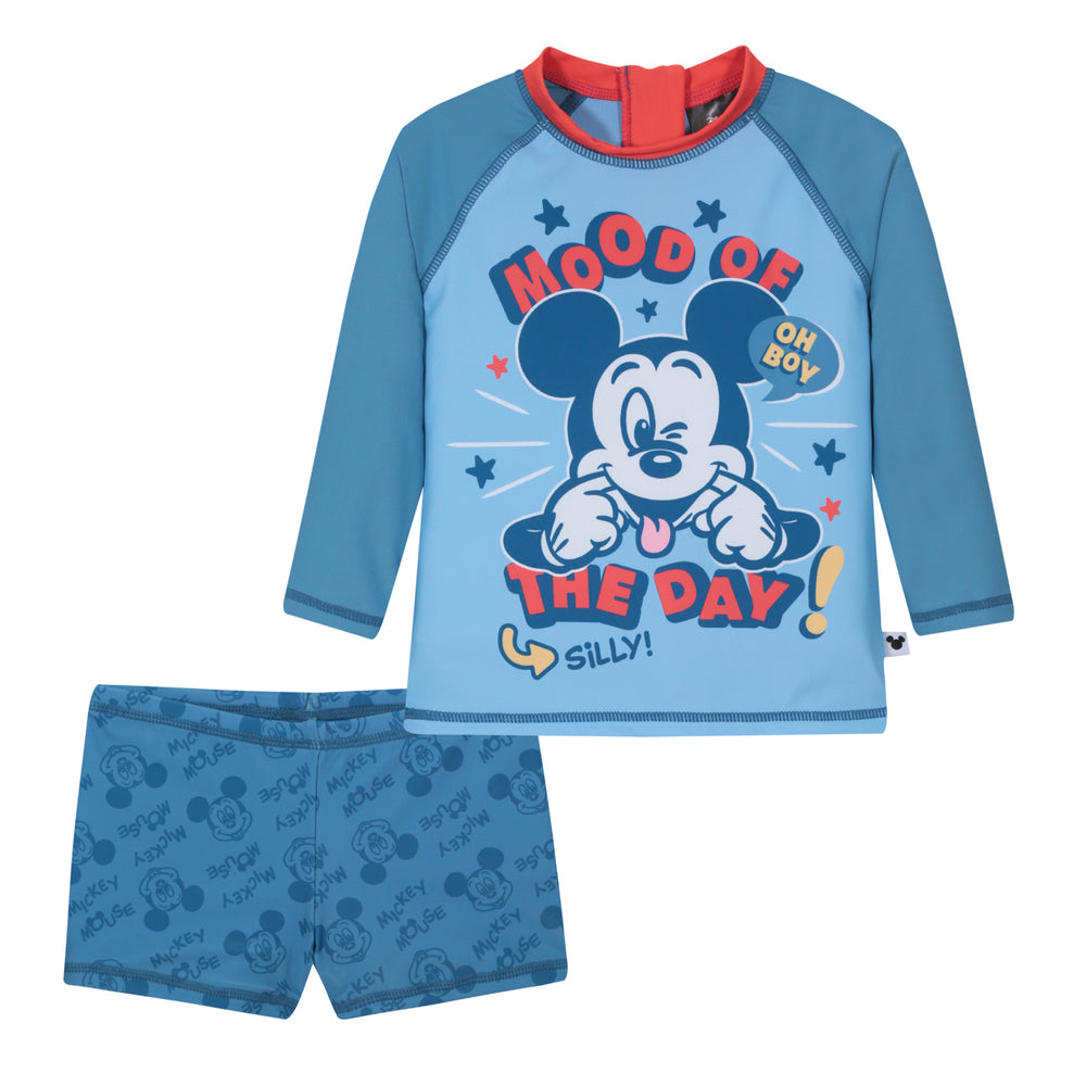Traje de Baño Bebe Niño Set UV50 M/Larga Mickey Disney