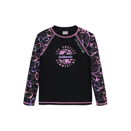 Traje de Baño Niña Polera UV50 M/Larga H2O Wear Negro