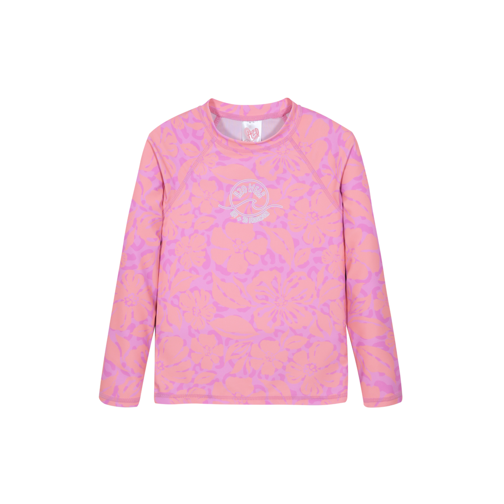 Traje de Baño Niña Polera UV50 M/Larga H2O Wear Fucsia