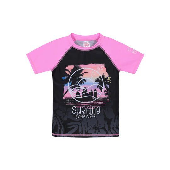 Niña Polera UV50 M/Corta H2O Wear Fucsia