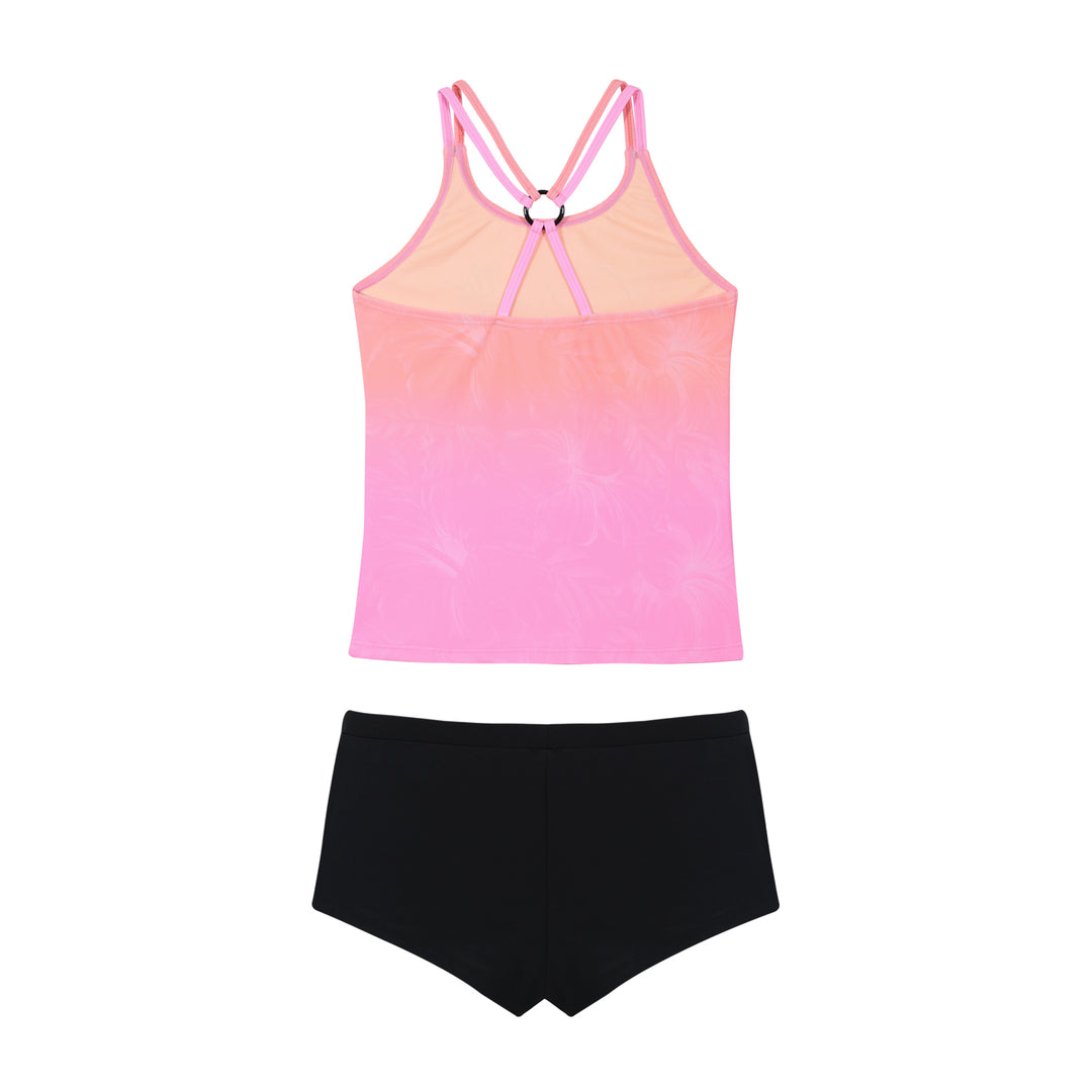 Traje de Baño Niña Teens Tankini UV50 Hot Pant H2O Wear Rosa
