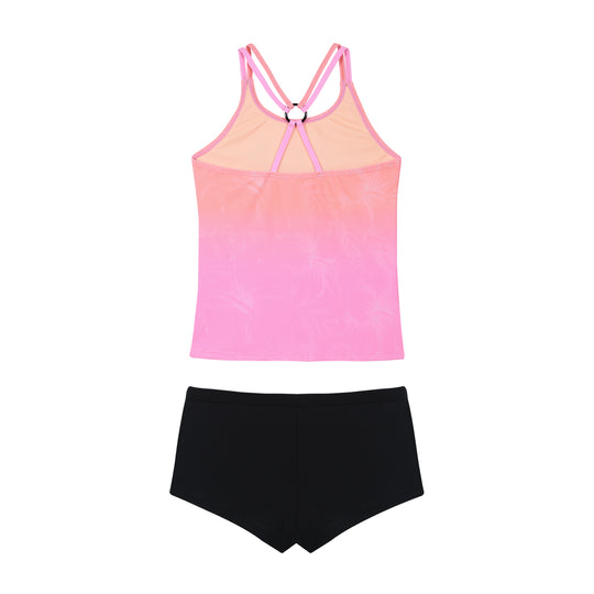 Traje de Baño Niña Teens Tankini UV50 Hot Pant H2O Wear Rosa