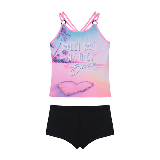 Traje de Baño Niña Teens Tankini UV50 H2O Wear Negro