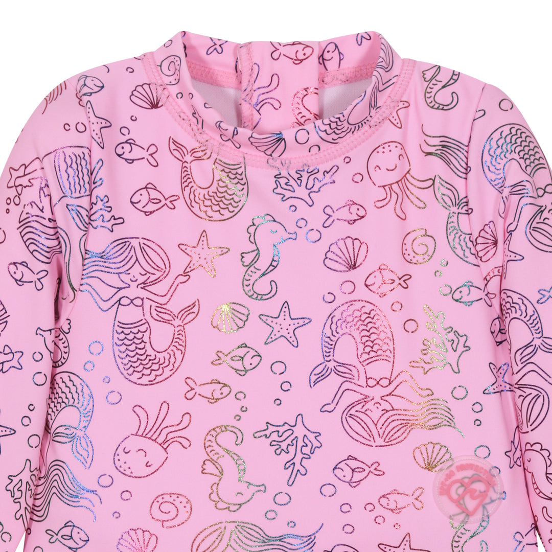 Traje de baño Bebe Niña V50 M/Larga Vuelo Cintura H2O Wear