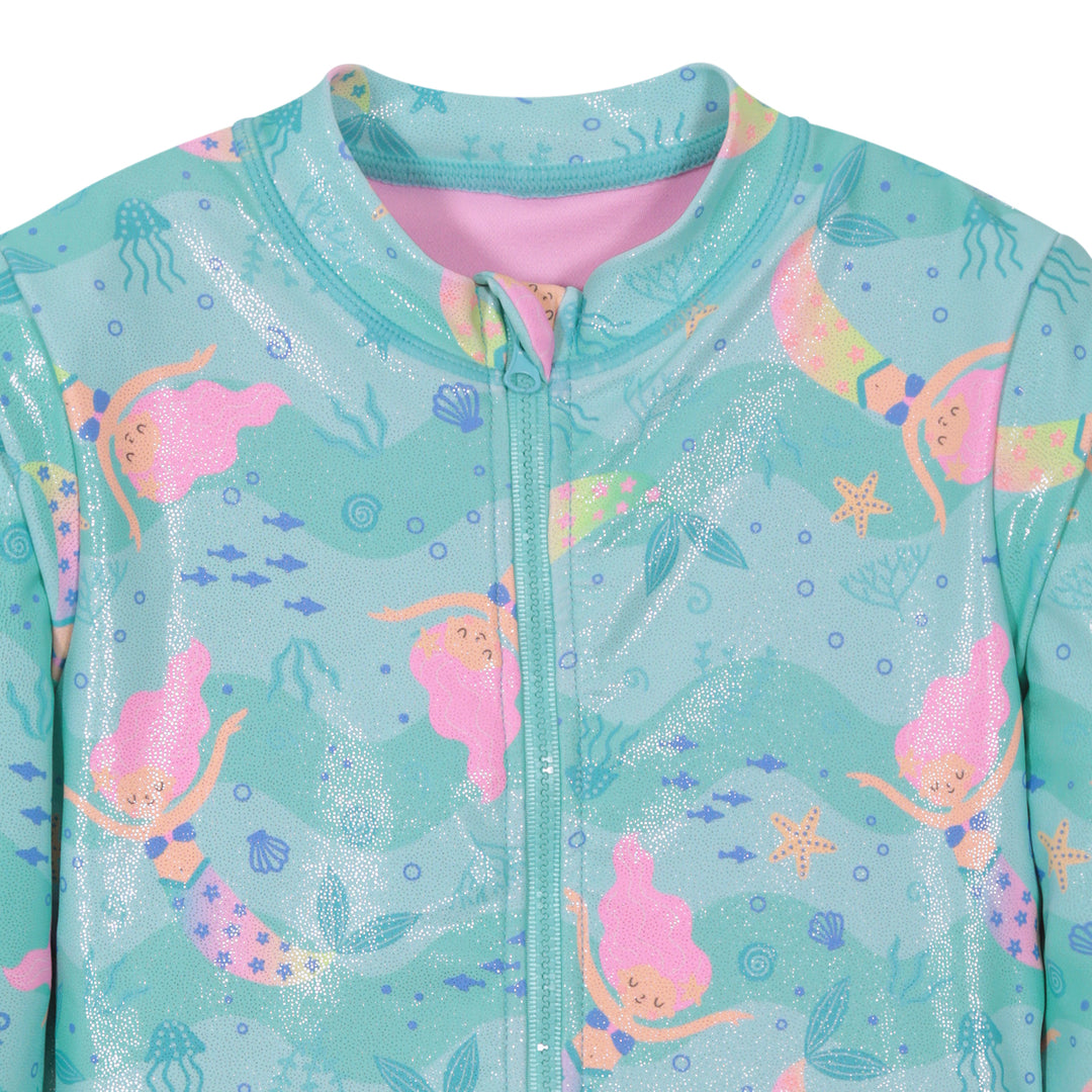 Traje de Baño Niña M/Larga UV50 H2O Wear Turquesa