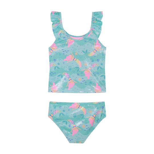 Traje de Baño Niña Tankini UV50 H2O Wear Turquesa