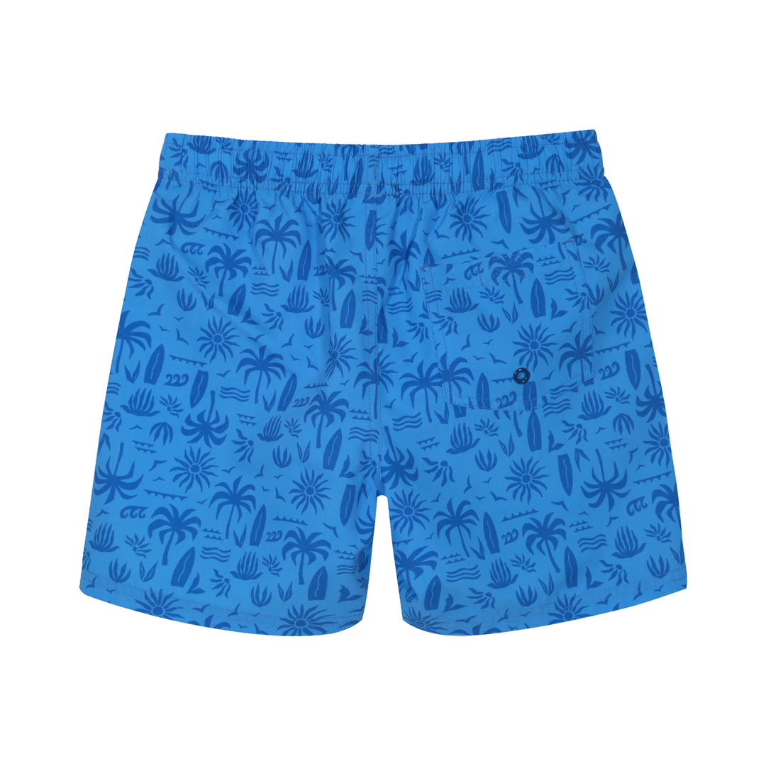 Traje de Baño Niño Short Estampado H2O Wear Azulino