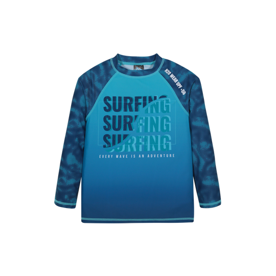 Traje de Baño Niño Polera UV50 M/Larga H2O Wear  Azul