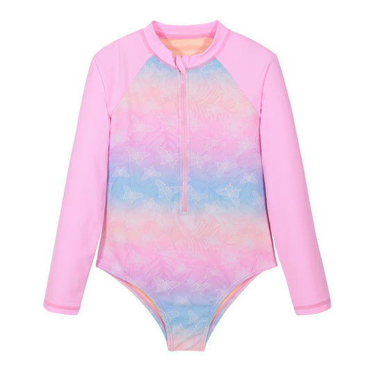 Traje de Baño Niña M/Larga UV50 H2O Wear Rosado