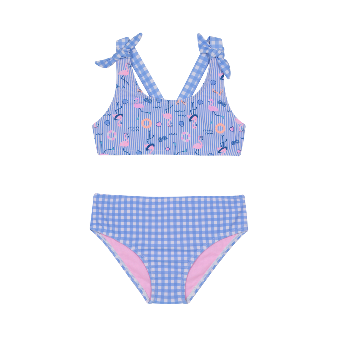 Traje de Baño Niña Bikini Ribbons UV50 H2O Wear Celeste